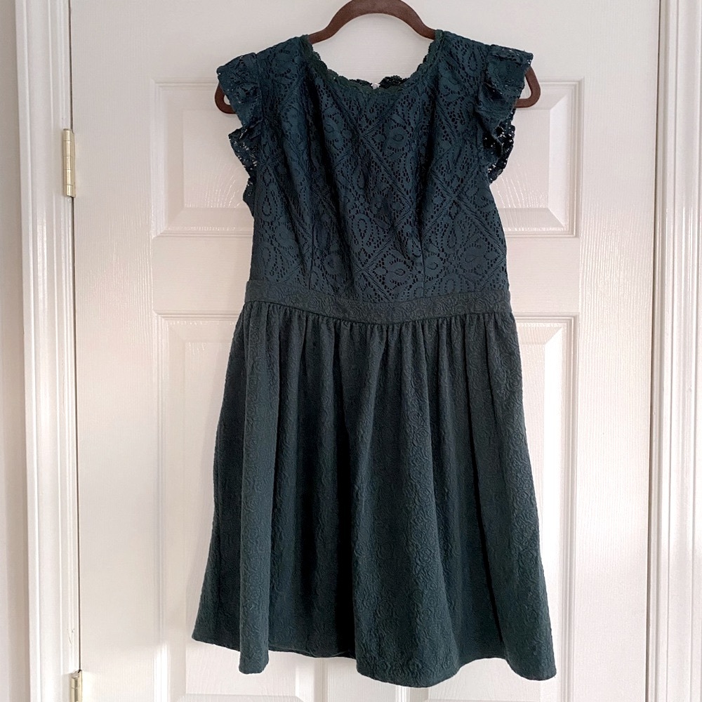 Dark green dress; xhilaration brand; L; like new